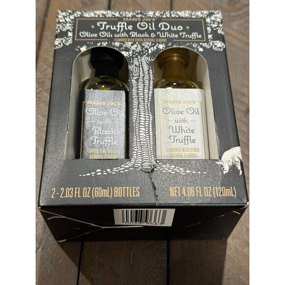 Trader Joe's Truffle Oil Duo Olive Oil with Black & White Truffle Oil-Exp 5/5/25 - Picture 6 of 6